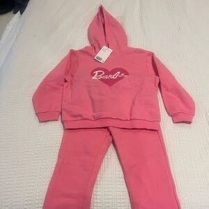 NWT Barbie matching sweat set, size 5-6